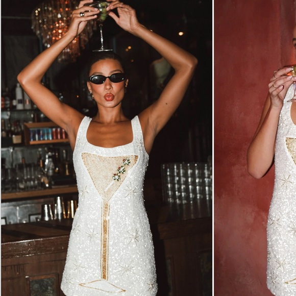 Show Me Your MuMu Dresses & Skirts - Show Me Your MuMu White Sequin Dress